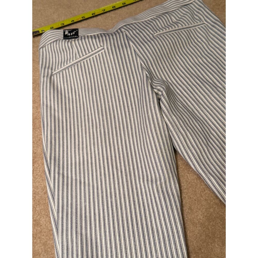 Amanda + Chelsea Blue White Striped Ankle Pants 4P NWT - Picture 8 of 9
